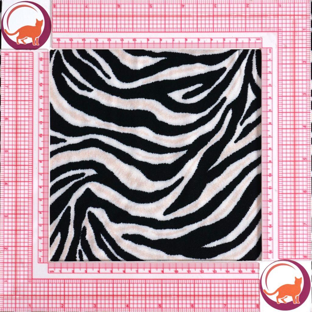 Viskose Druck Animalprint Zebra schwarz hellbeige